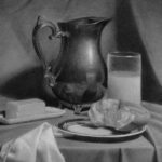Morning-Still-Life-18x24 charcoal and white chalk on toned paper